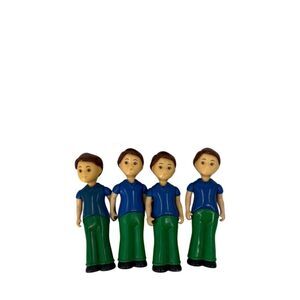 Little Tikes dollhouse Family Figure Man / Dad short blue Top green pants VTG